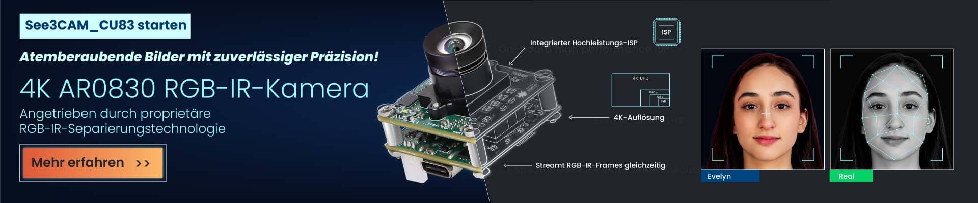 4K AR0830 RGB-IR USB 3.2 Gen 1 Camera
